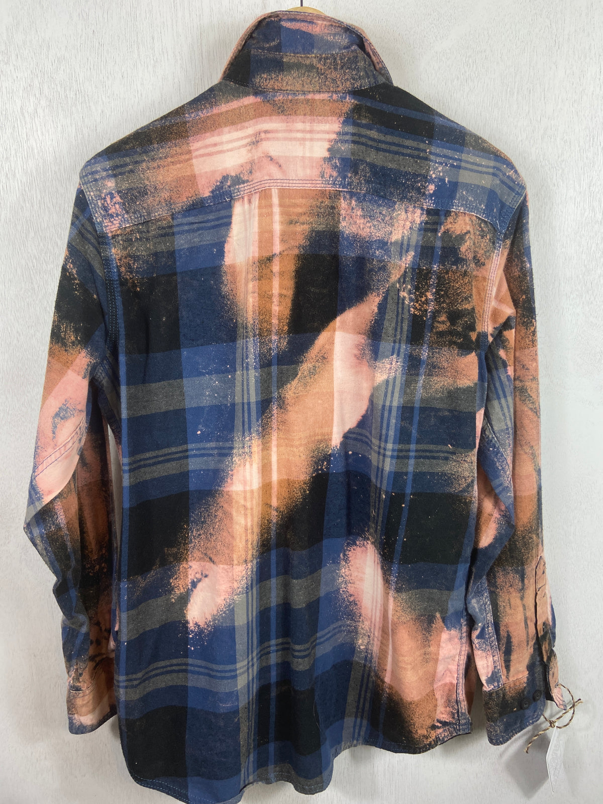 Vintage Navy, PInk, Rust and Black Flannel Size Medium