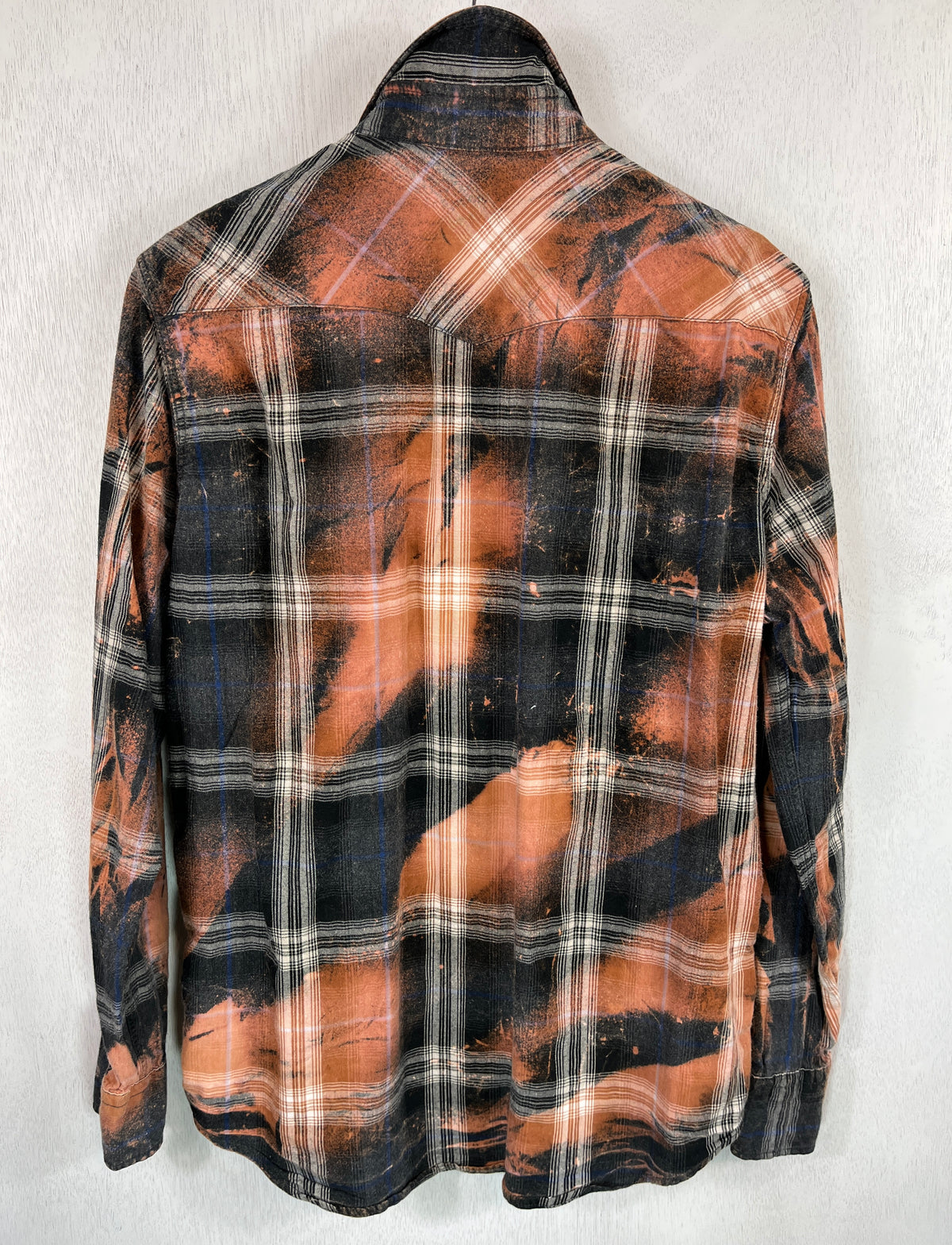 Vintage Western Style Black, Grey and Rust Flannel Size Medium