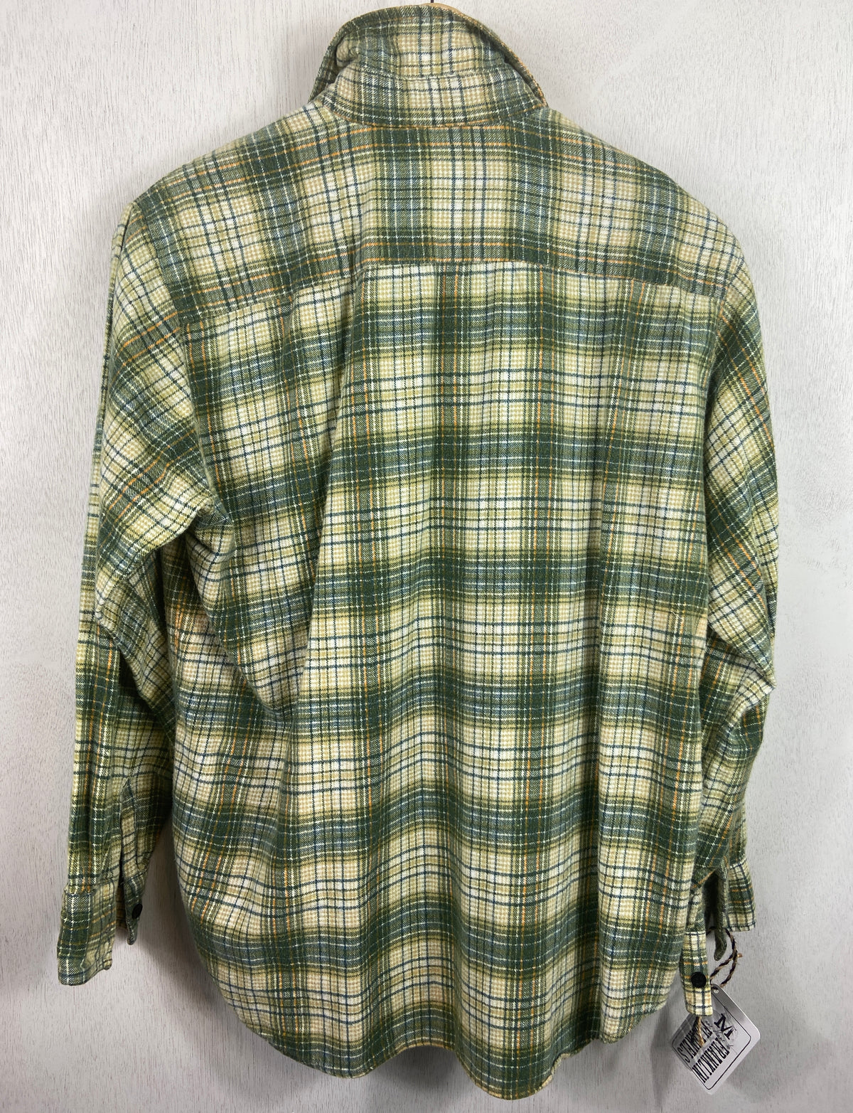 Vintage Retro Green and Yellow Flannel Size Medium