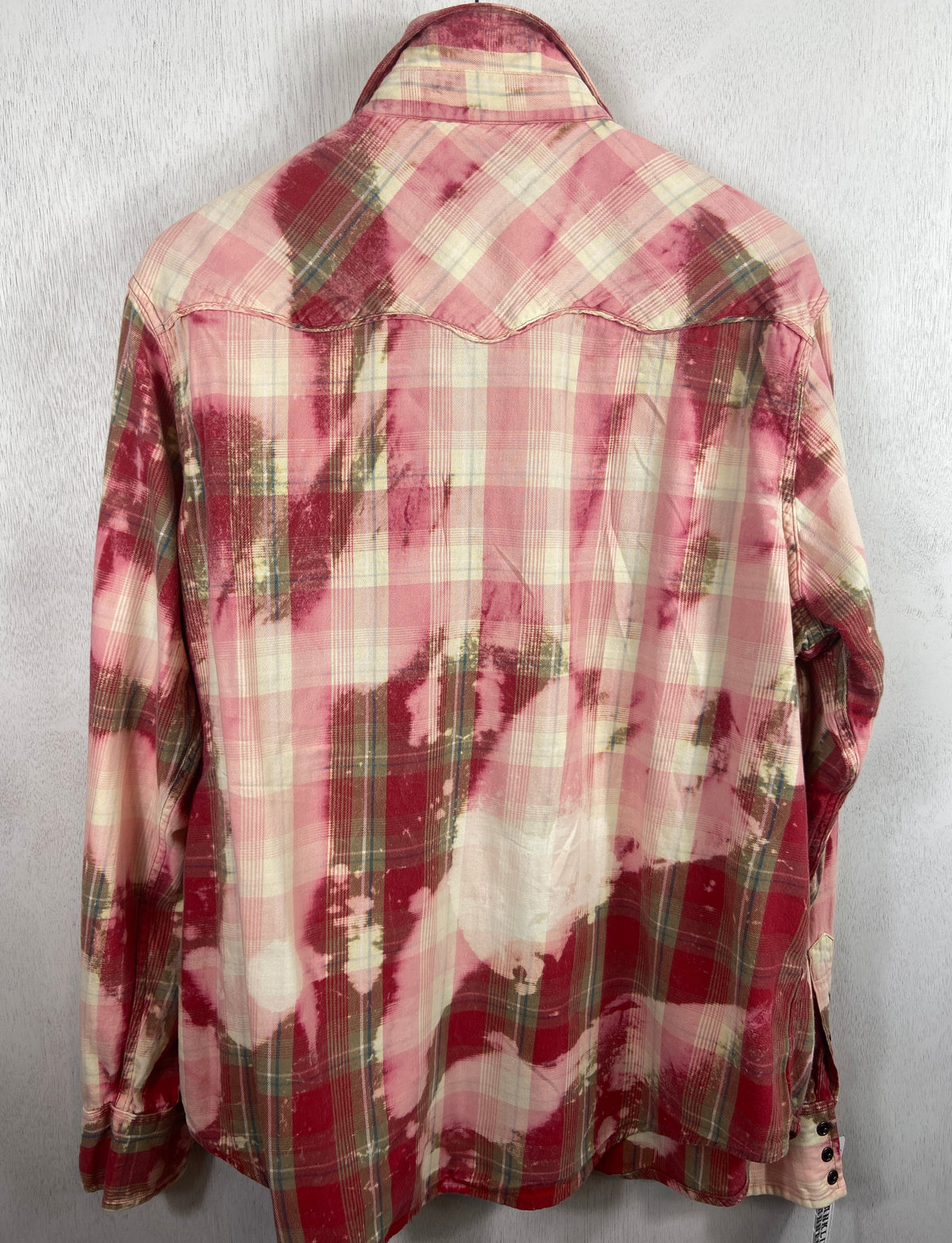 Vintage Western Style Pink, Red and White Lightweight Cotton Size Medium