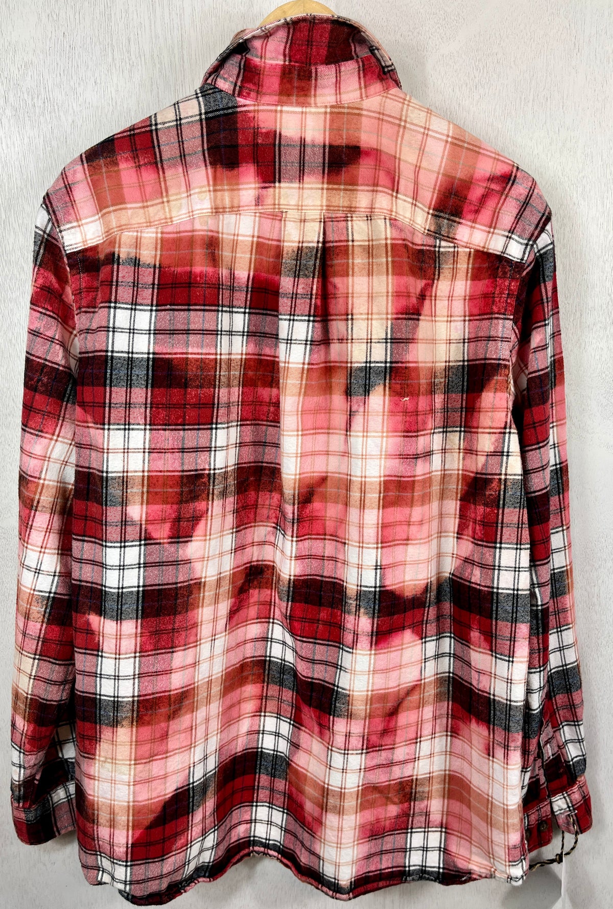 Vintage Red, Pink, White and Black Flannel Size XL