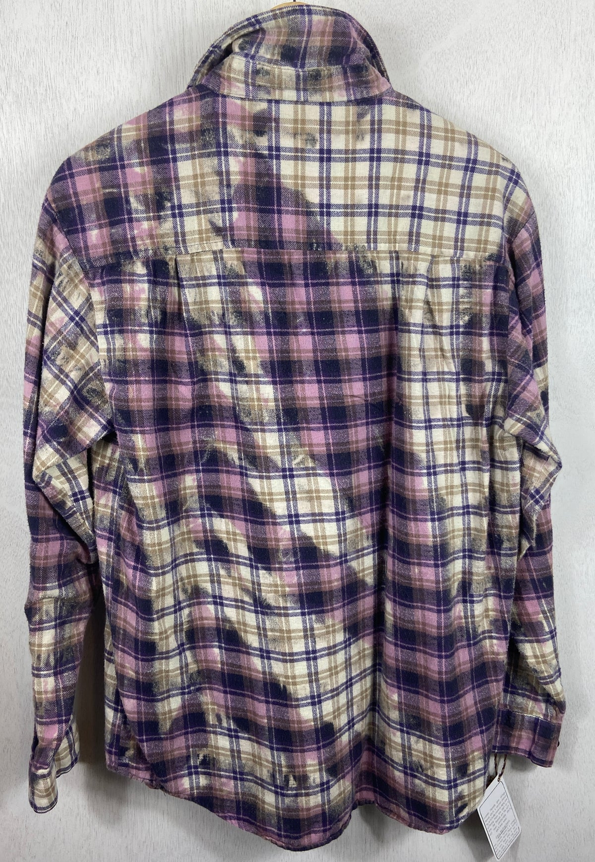 Vintage Purple, Navy Blue and Cream Flannel Size Medium