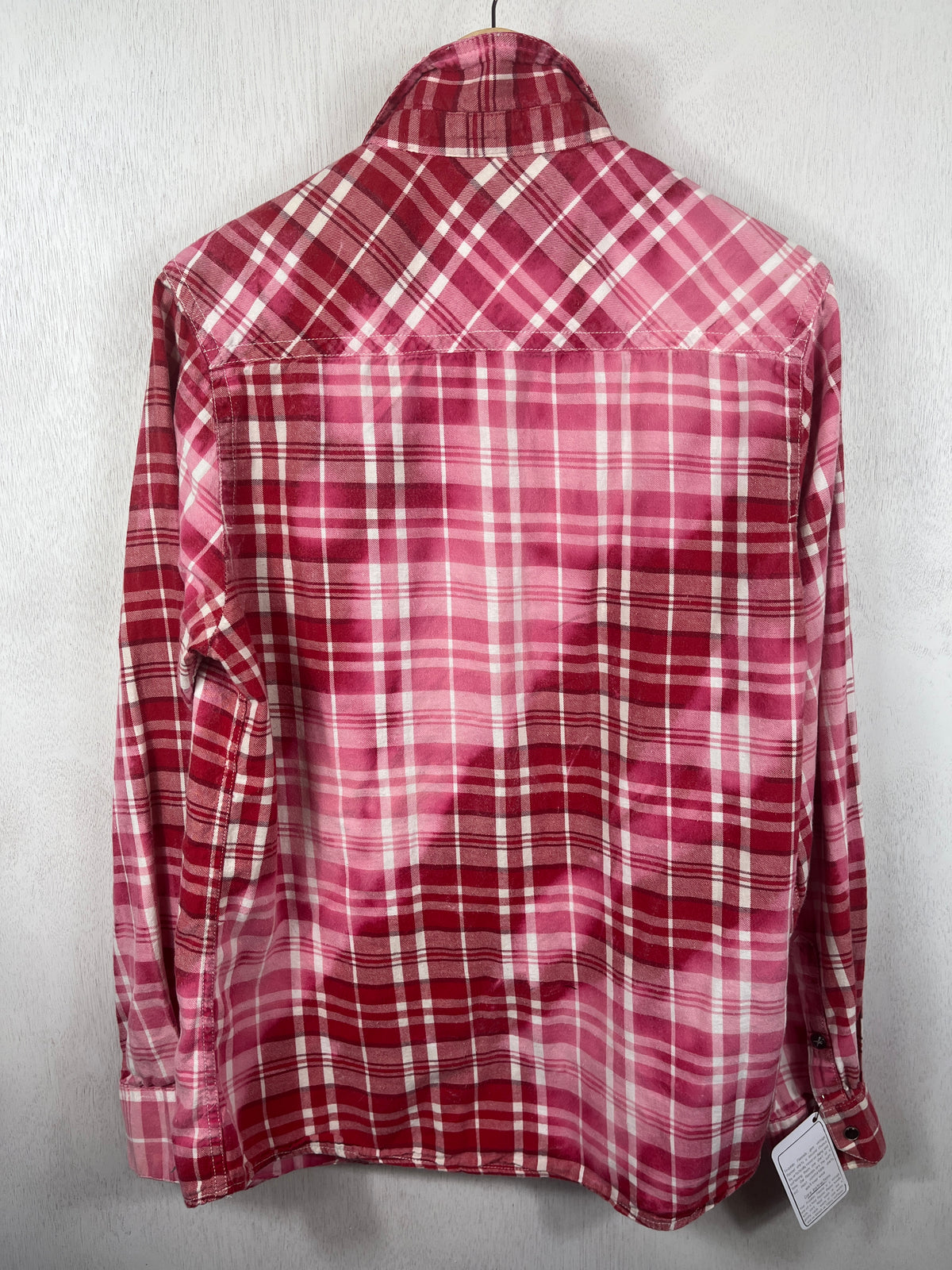 Vintage Red, Pink and White Flannel Size Small