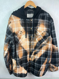 Vintage Black, Grey, Gold and White Flannel Jacket Size XL