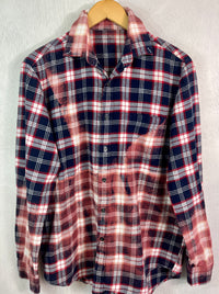 Vintage Red, White and Blue Flannel Size Small