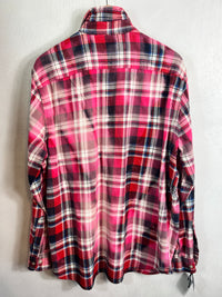 Vintage Navy, Pink, Red and White Flannel Size XL