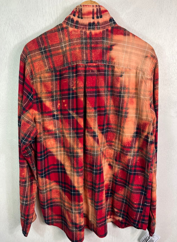 Vintage Red, Gold and Navy Flannel Size XL