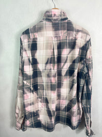 Vintage Navy, Taupe, Pink, Cream & Dove Grey Flannel Size Large
