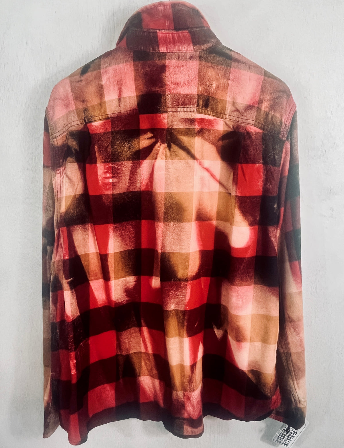 Vintage Red, Black, Pink and Rust Flannel Size XL