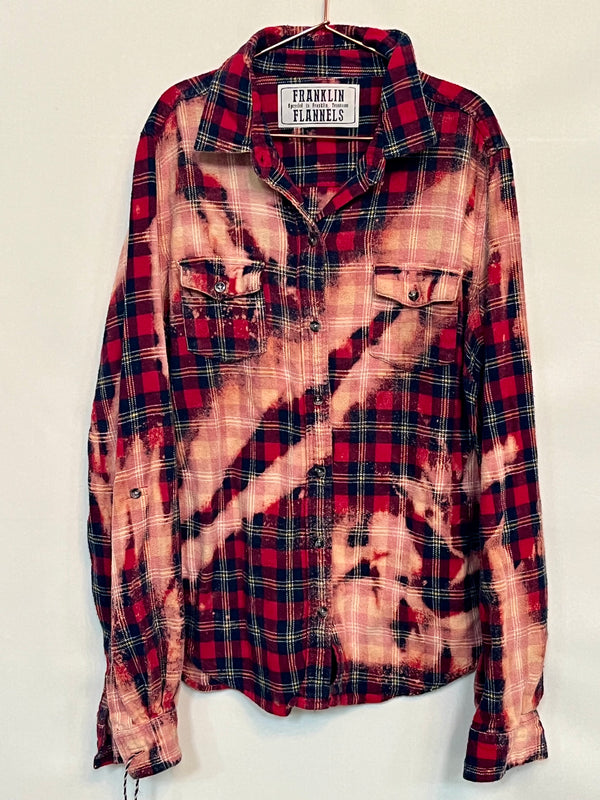 Vintage Navy, Red and Melo Flannel Size XL