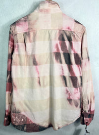 Vintage Pink, Grey, and Cream Flannel Size Medium