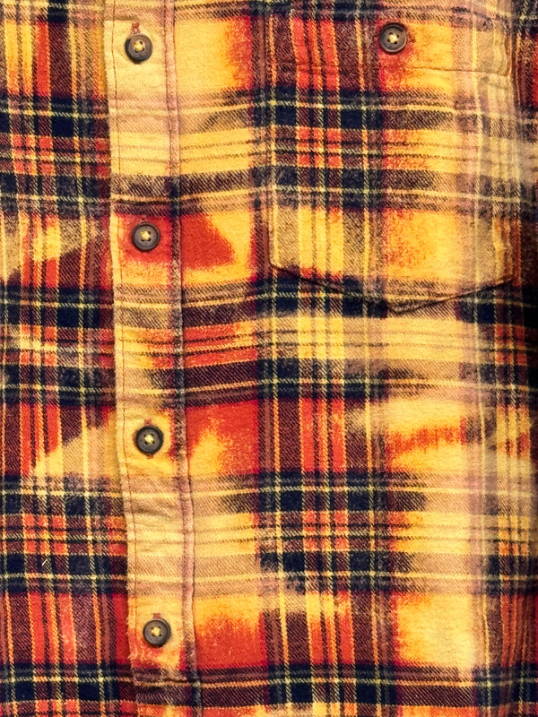 Vintage Red, Mustard, Gold and Black Flannel Size Small