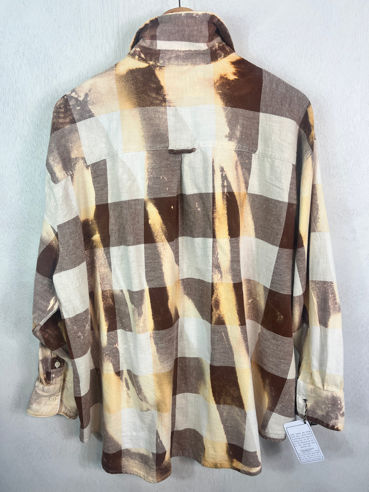 Vintage Brown, Yellow, Gold and White Flannel Size XL