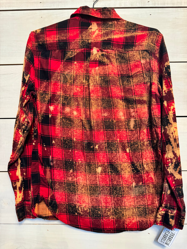 Black, Red, Yellow lightweight Flannel Size XS