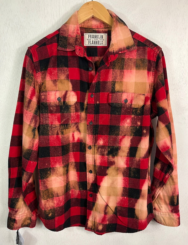 Vintage Red, Black, Gold and Pink Flannel Size Small