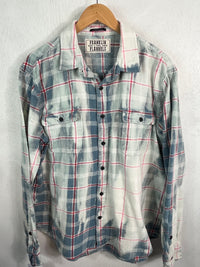 Vintage Red, White and Blue Flannel Size Large