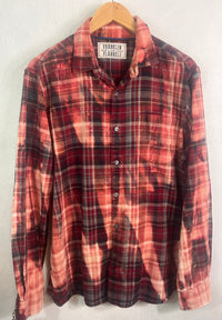 Vintage Burgundy, Grey, Pink and Black Flannel Size Medium