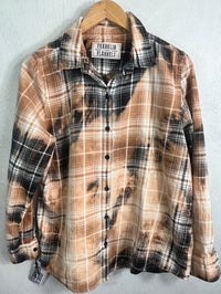 Vintage Black, White and Gold Lightweight Flannel Size XS