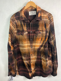 Vintage Black, Brown, Camel and Gold Flannel Size Medium