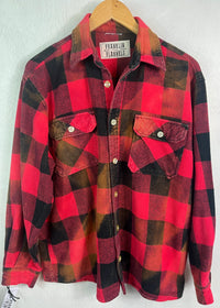 Vintage Red and Black Buffalo Check Flannel Jacket Size Large