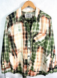 Vintage Green, Black, White and Peach Size Medium