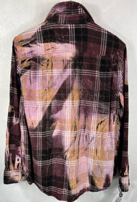 Vintage Plum, Lavender and Gold Flannel Size Medium