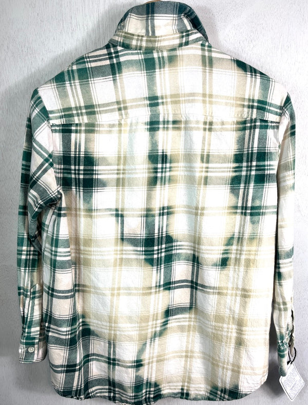 Vintage Green, White and Yellow Flannel Size Small