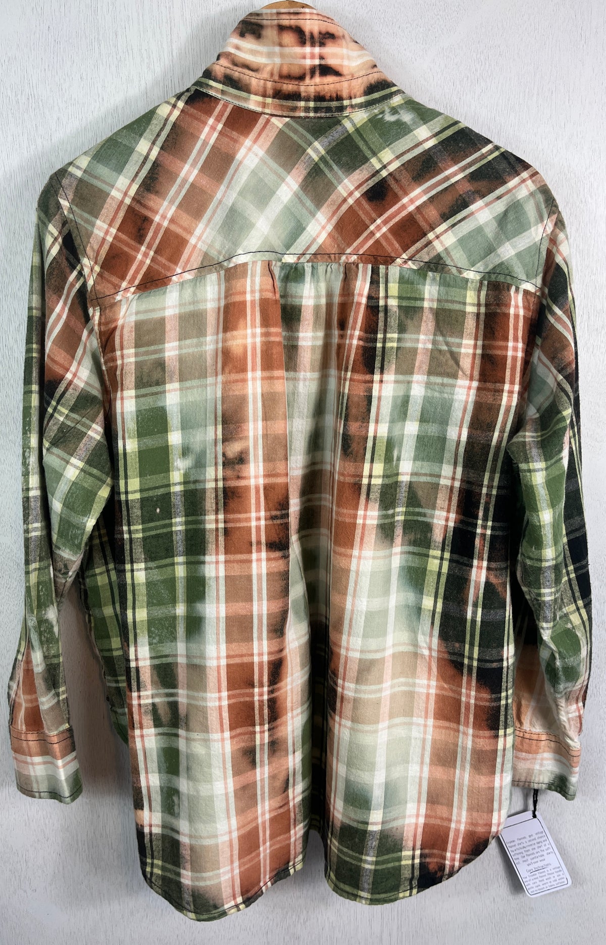 Vintage Green, Black, White and Peach Size Medium