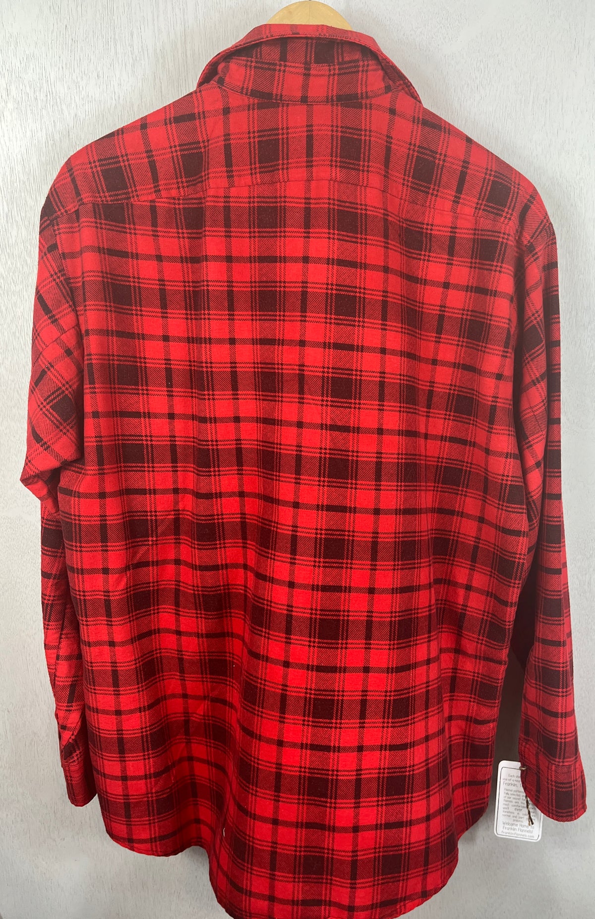 Vintage Retro Red and Black Flannel Size Large