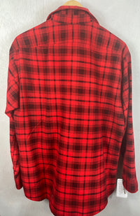 Vintage Retro Red and Black Flannel Size Large