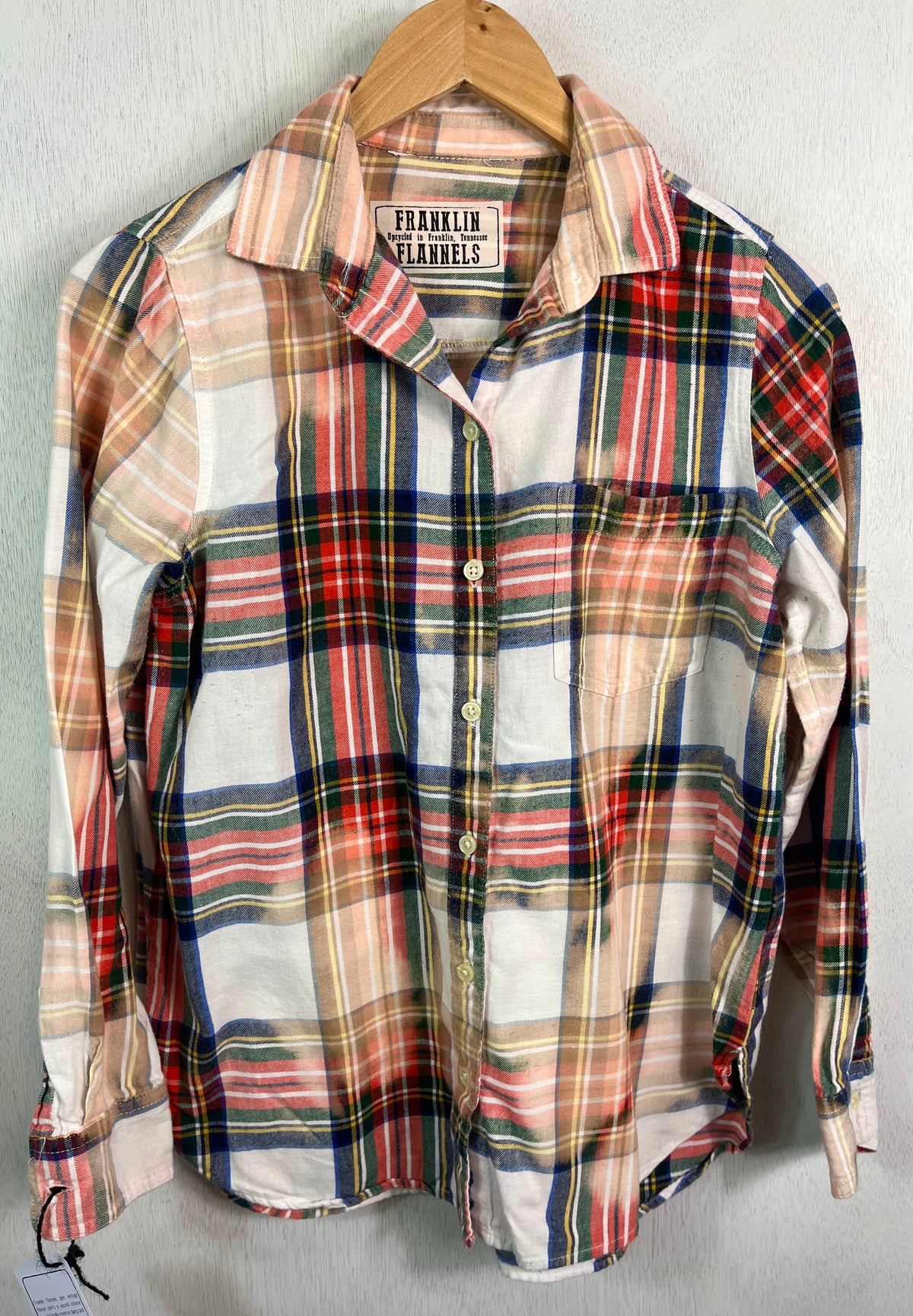 Vintage Red, Navy, Yellow, White and Red Lightweight Cotton Size XS