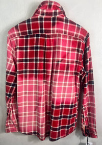 Vintage Red, Pink, White and Black Flannel Size Small