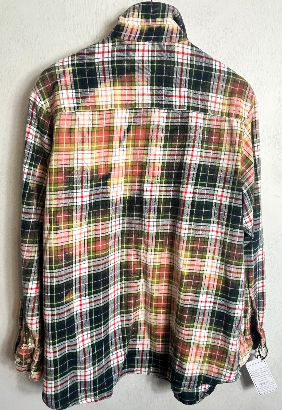 Vintage Gree, Gold, White and Red Flannel Size XL