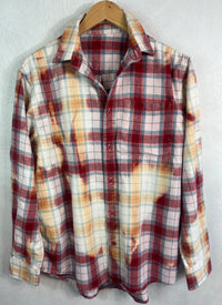 Vintage Red, White Light Blue and Gold Size Medium