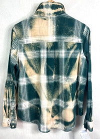 Vintage Green, Cream and White Flannel Size Small