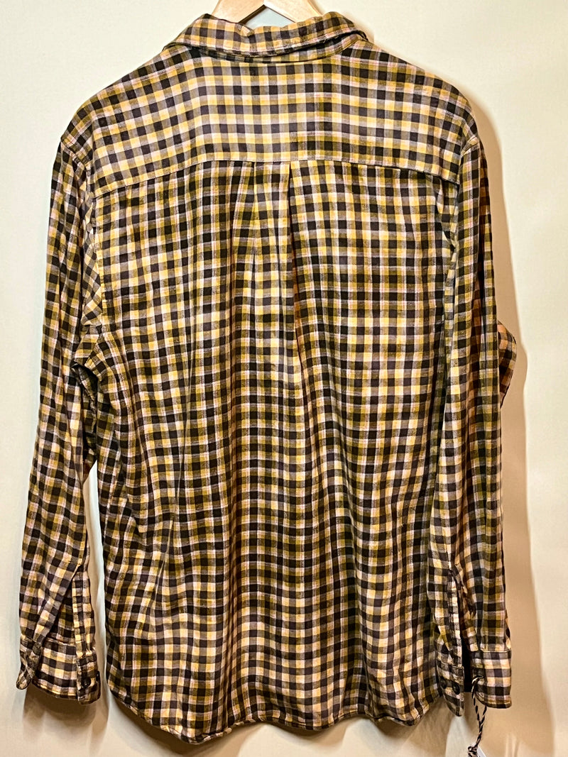 Vintage Brown, Gold and Yellow Flannel Size XL