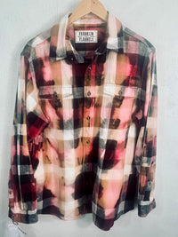 Vintage Red, Black, Pink and White Flannel Size Large
