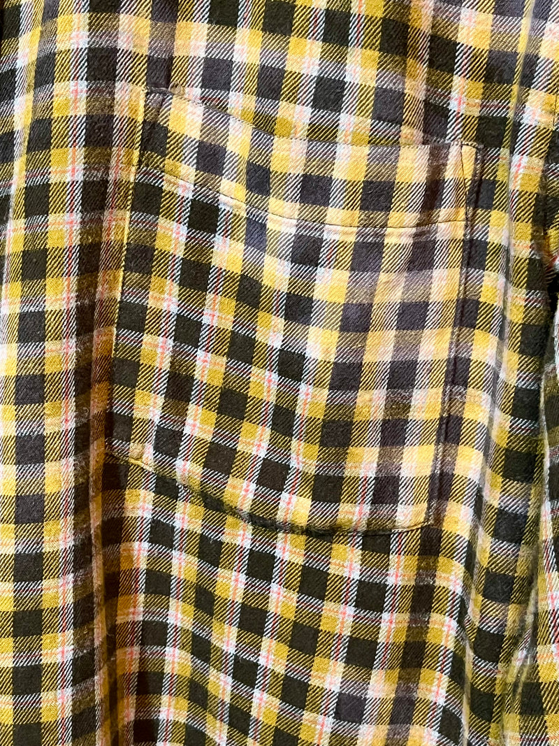 Vintage Brown, Gold and Yellow Flannel Size XL