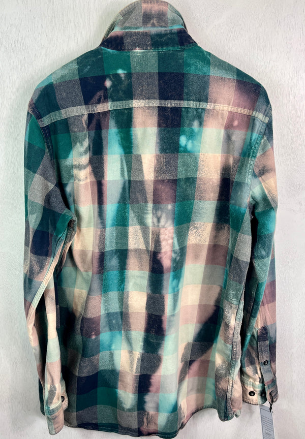 Vintage Green, Turquoise, Navy and Rose Size Large