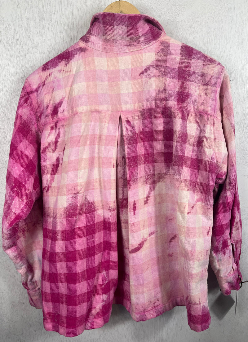 Vintage Pink and Cream Flannel Size Small