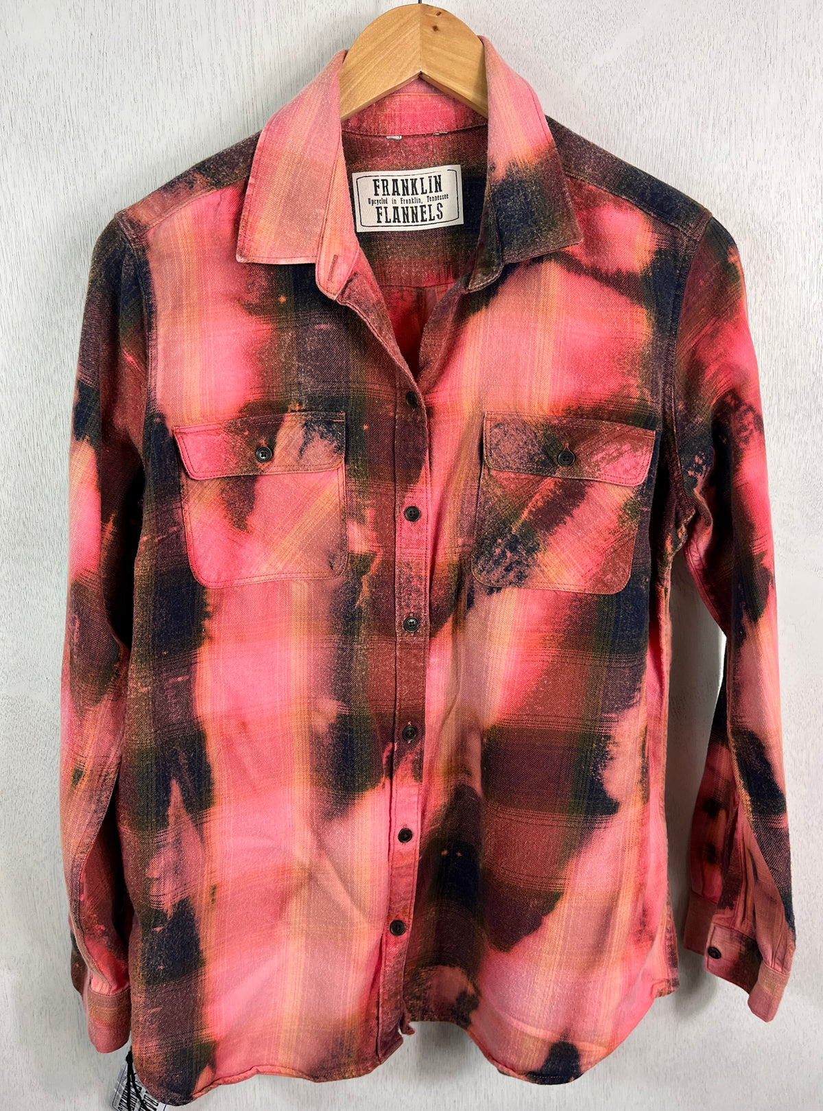 Vintage Red, Black and Pink Flannel Size Small