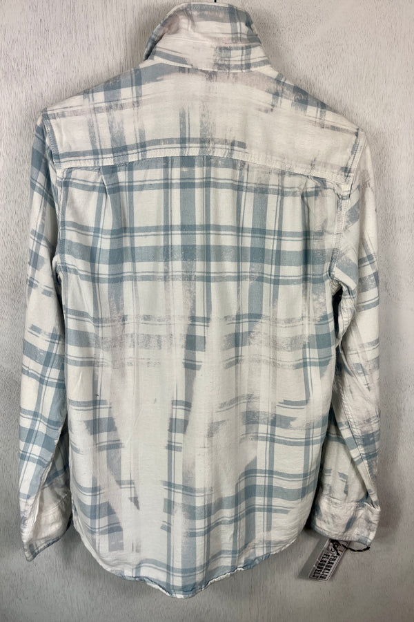 Vintage French Blue and White Flannel Size Small