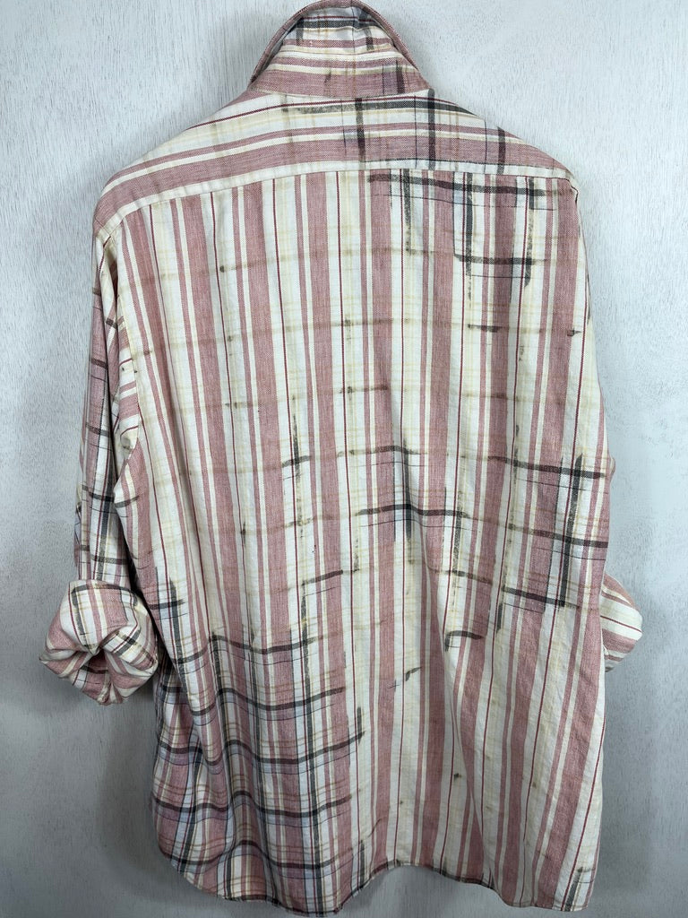 Vintage Pink, Grey, and Cream Lightweight Cotton Size XXL