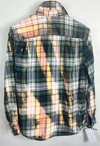 Vintage Green, Navy, White and Yellow Flannel Size Small
