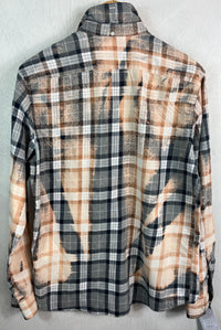 Vintage Grey, White, Black and Pink Lightweight Cotton Size Medium