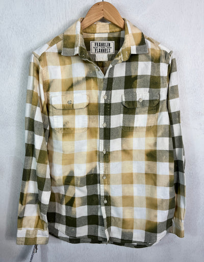 Vintage Sage, White and Maize Flannel Size Medium