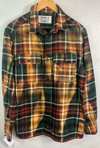 Vintage Green, Auburn, Yellow, Gold and White Flannel Jacket