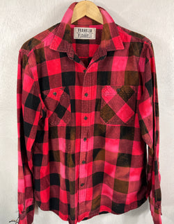 Vintage Red and Black Buffalo Check Flannel Size Medium