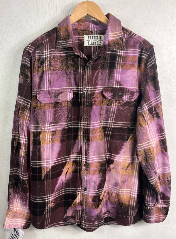 Vintage Plum, Purple, Brown and White Flannel Size Medium