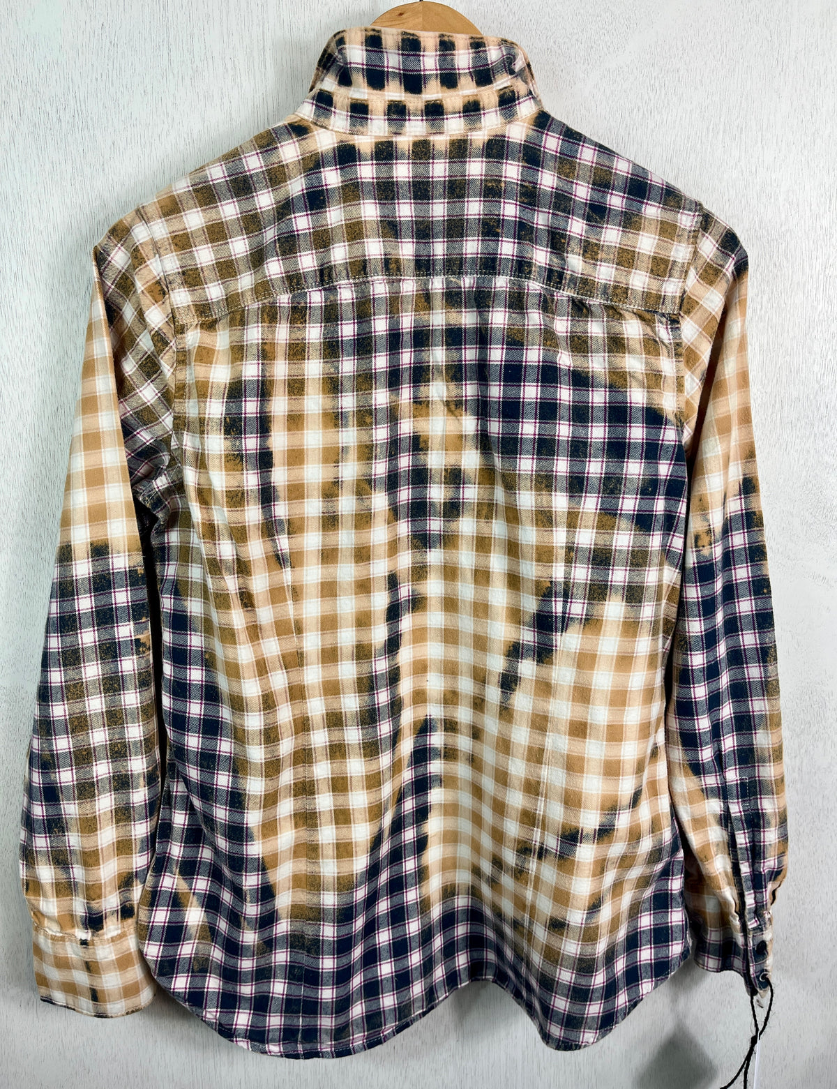 Vintage Rust, White, Navy and Red Lightweight Flannel Size XS